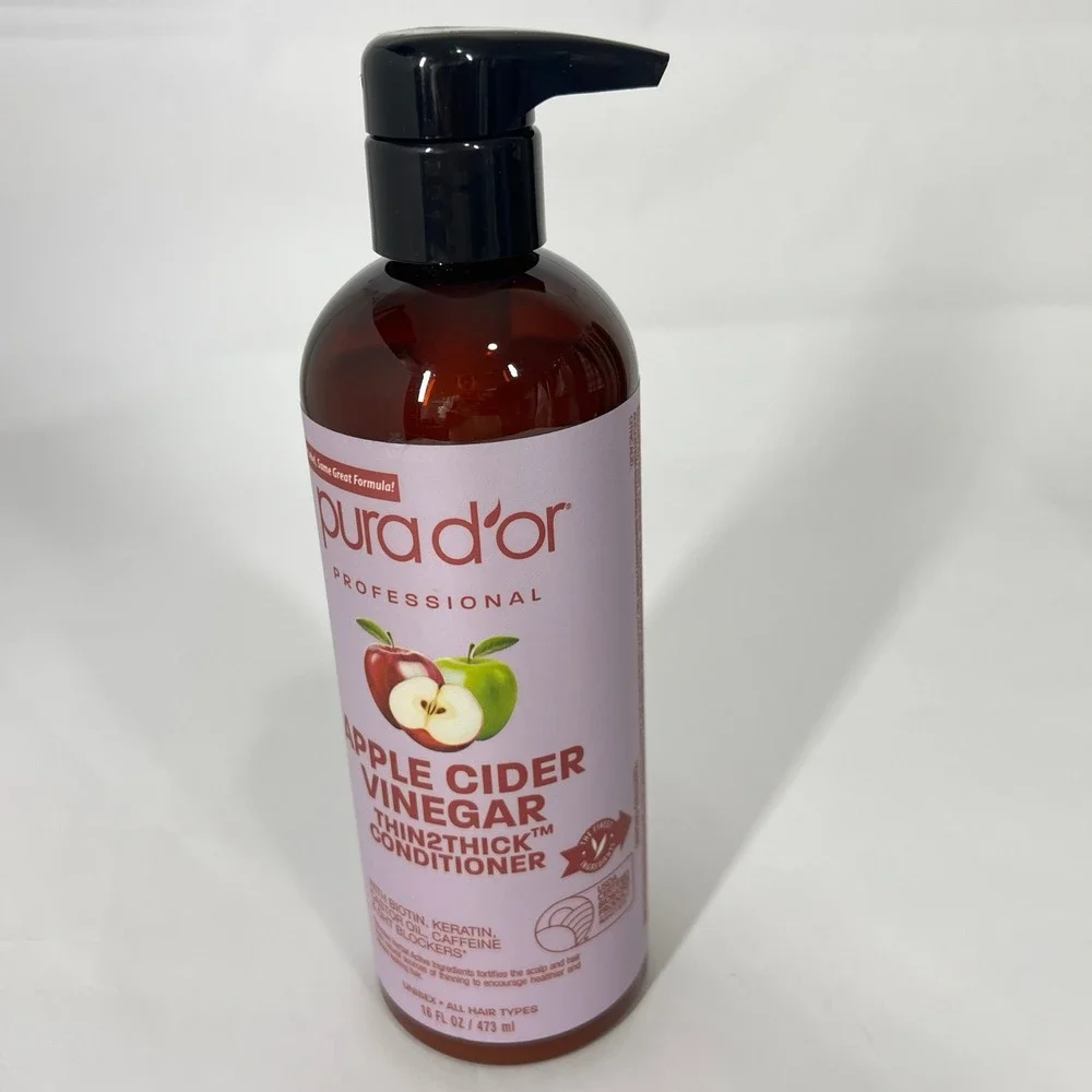 Pura D'or Apple‎ Cider Vinegar Shampoo & Conditioner Set 16 fl oz Sulfate-Free,
